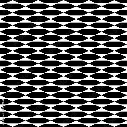 Seamless black and white vector background with abstract geometric shapes. Print. Cloth design, wallpaper.