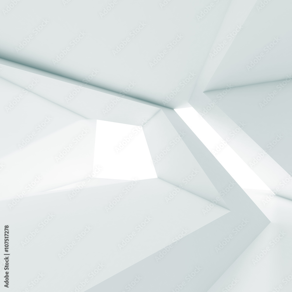 custom made wallpaper toronto digitalAbstract white room interior with windows 3 d