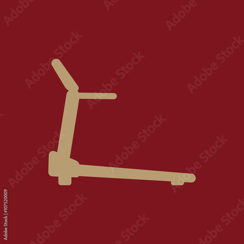 Cross trainer machine icon. Running symbol