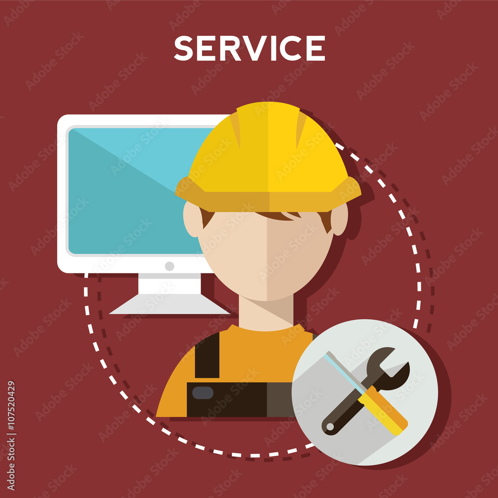 Business customer care service concept flat icons set of contact us support help desk phone call and website click for service and maintenance