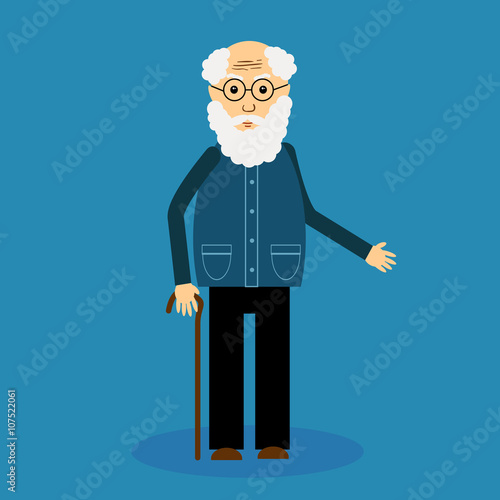 Old man character vector illustration eps 10