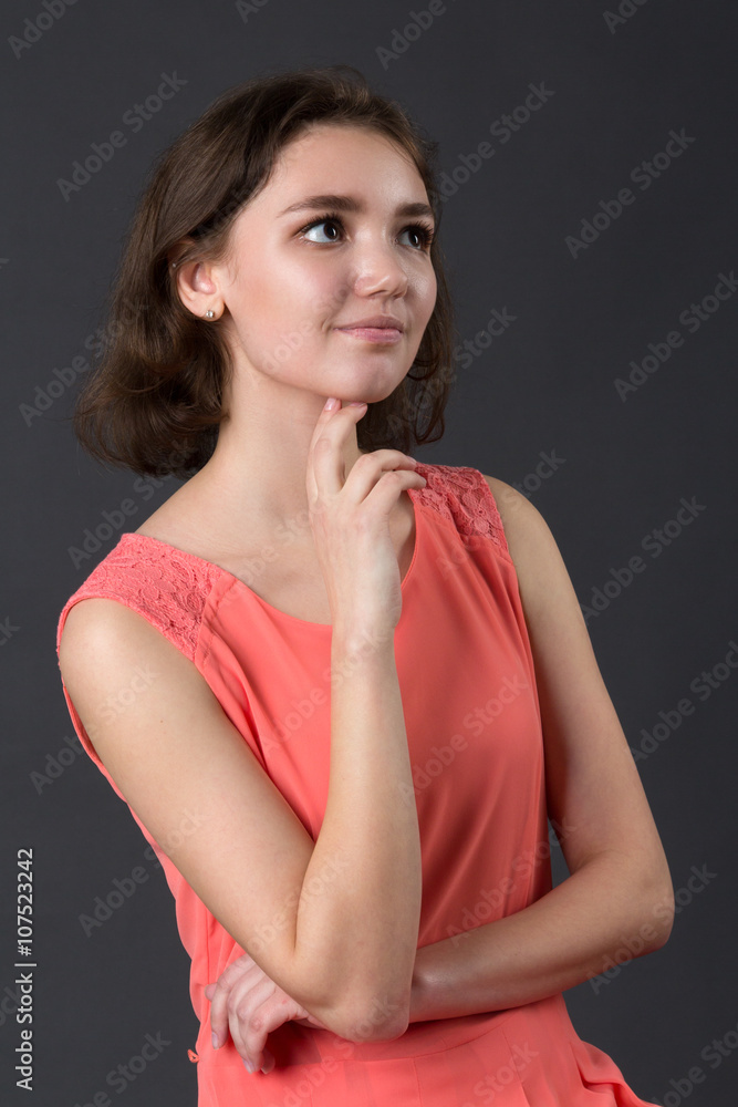 portrait of a young beautiful smiling girl portrait of a young beautiful smiling girl