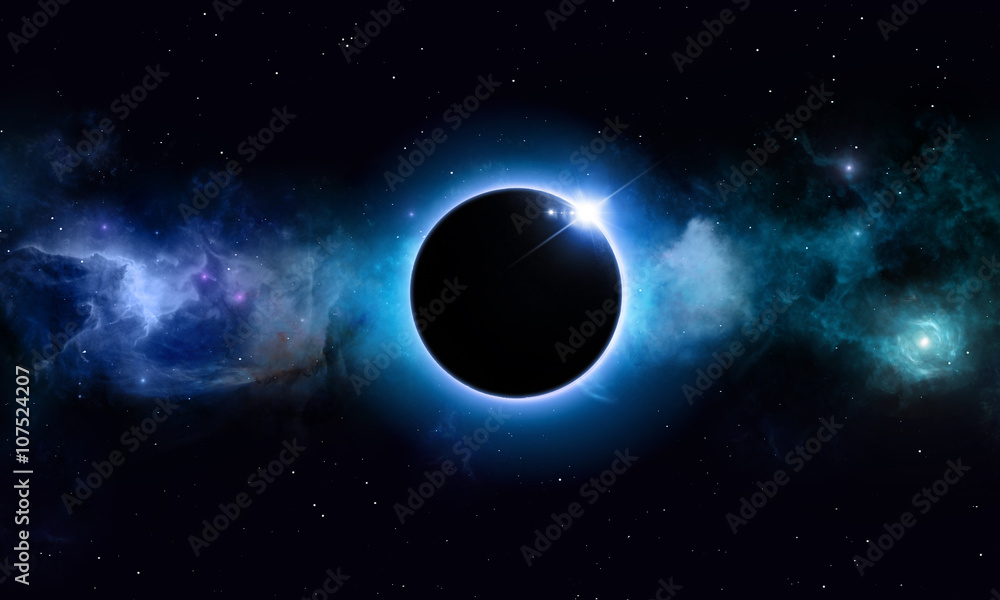Obraz premium Deep Space Solar Eclipse