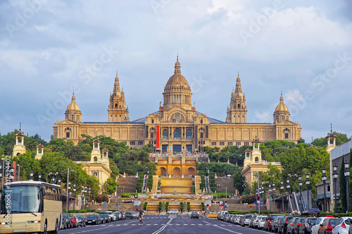 National Palace on Montjuic hill in Barcelona in Spain