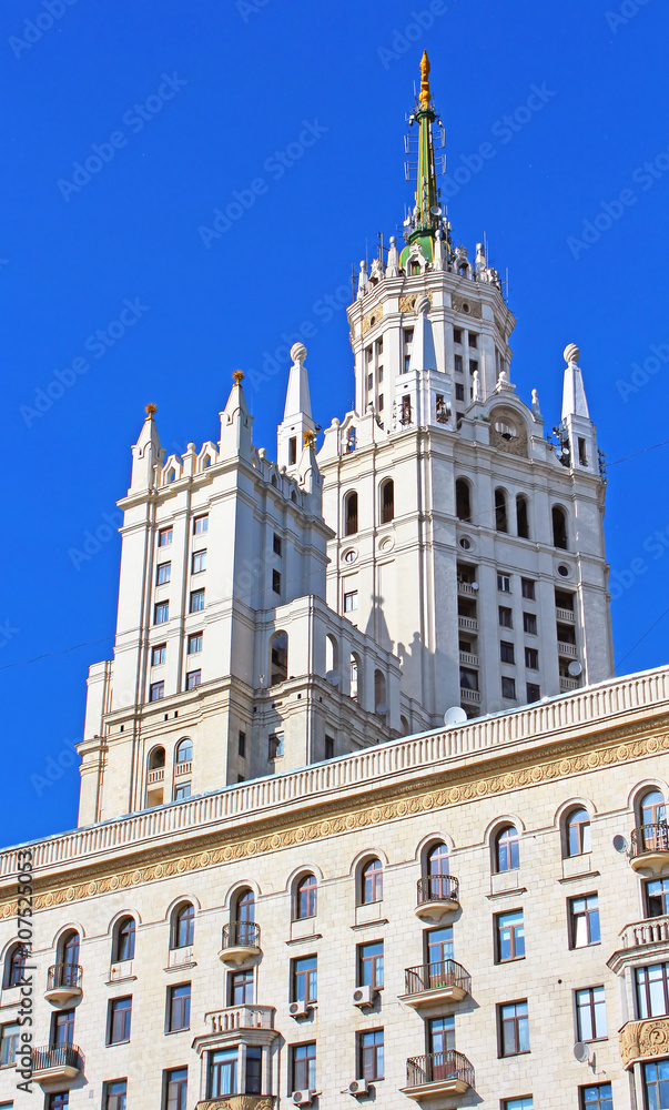 Stalin's Empire style building in Moscow, Russia