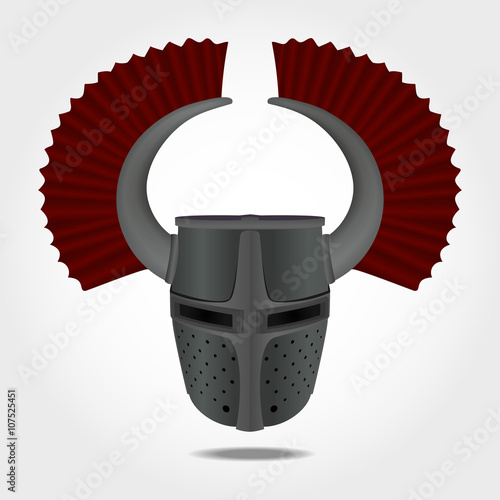 Teutonic helmet, knight helmet, horned helmet 