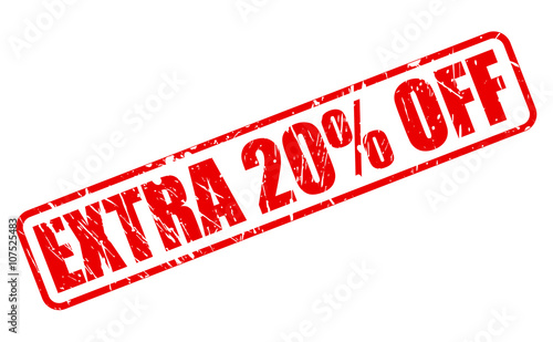 EXTRA 20 OFF RED STAMP