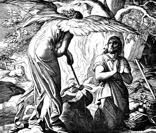 Fotografie Gideon and the Angel of God 1) Sacred-biblical history of the old and New Testament