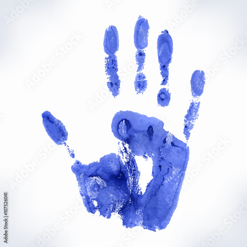 Human handprint.