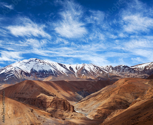 Mountain landscape in Ladakh  Jammu and Kashmir State  North India