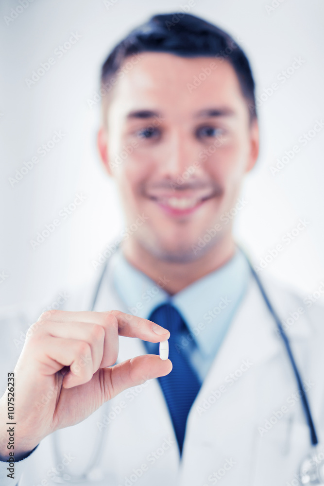 doctor with pill in hospital doctor with pill in hospital