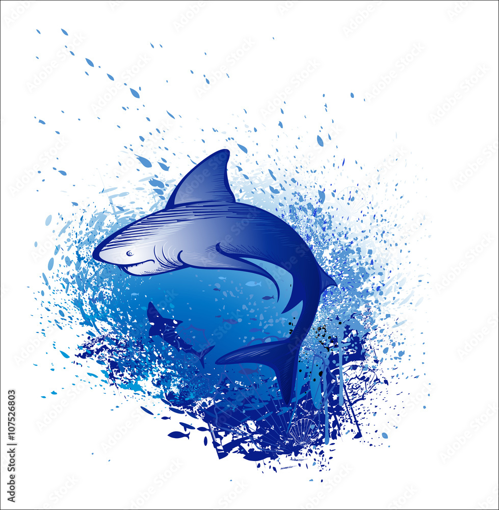 Obraz premium Emerges White Shark