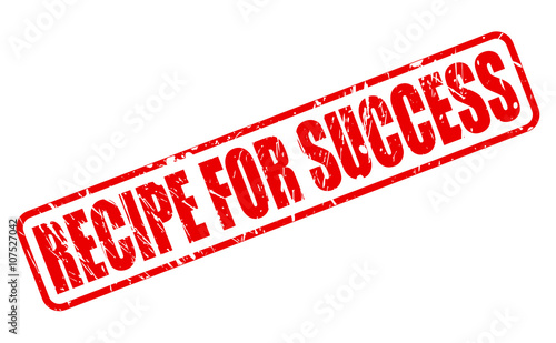 RECIPE FOR SUCCESS RED STAMP TEXT