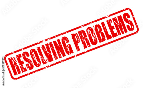 RESOLVING PROBLEMS RED STAMP TEXT