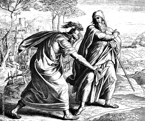 Принти на полотні Saul Tears Samuel's Robe 1) Sacred-biblical history of the old and New Testament