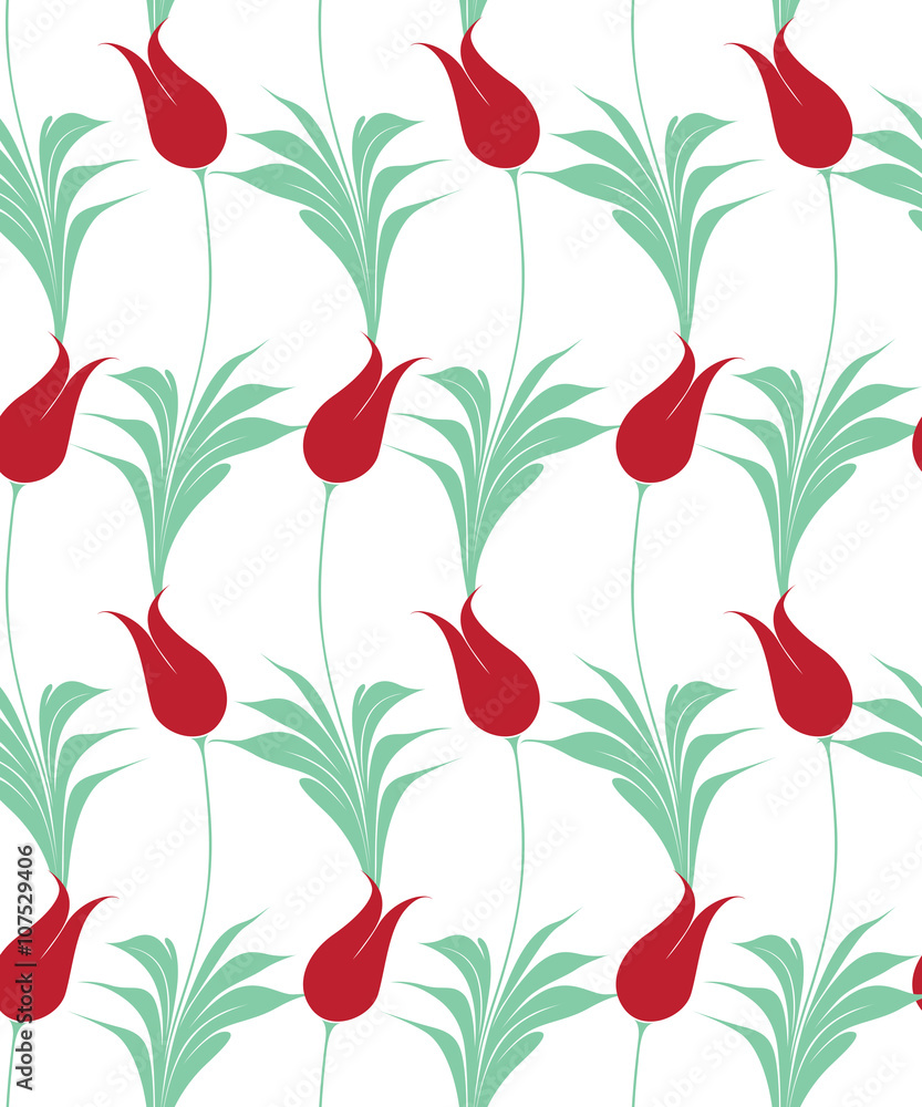 Turkish tulip seamles pattern Turkish tulip seamles pattern