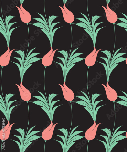 Turkish tulip seamles pattern