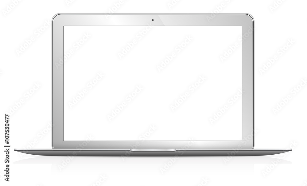 Modern laptop on white background Modern laptop on white background