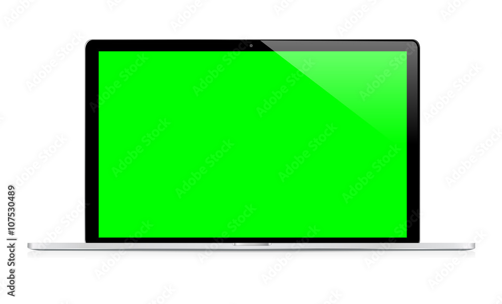Modern laptop on white background Modern laptop on white background
