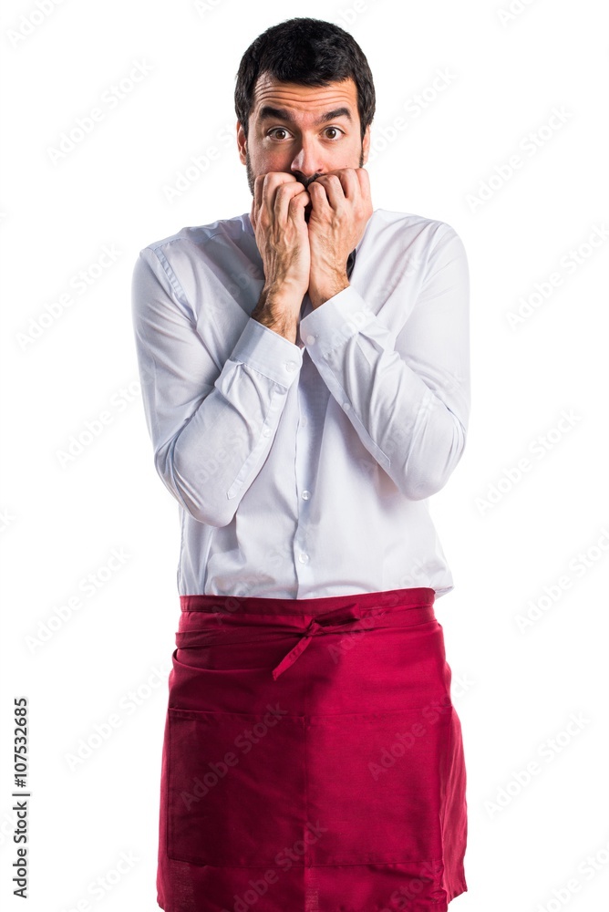 Frightened waiter Frightened waiter