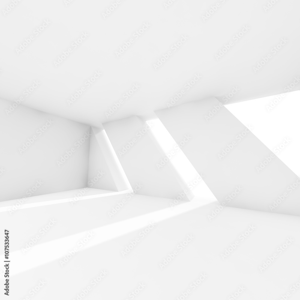 custom made wallpaper toronto digitalAbstract empty 3d interior with white windows