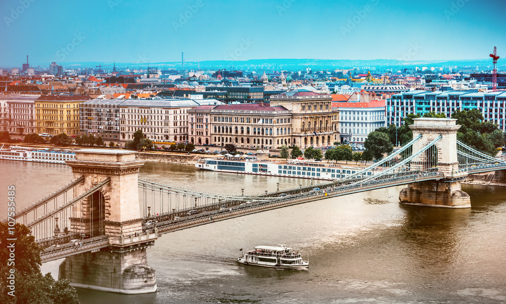 view on Budapest and Danube