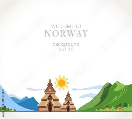 Welcome to Norway fjords background