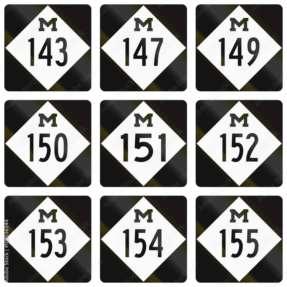 Collection of Michigan Route shields used in the United States Collection of Michigan Route shields used in the United States