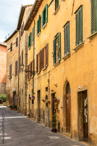 Street of the medieval village Volterra. Italy © Kavita