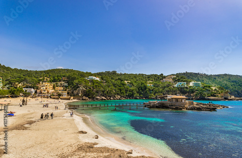 Seaside of Beautiful Bay Beach Majorca Balearic Islands Spain