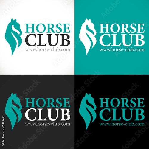 logo cheval poney club équestre haras