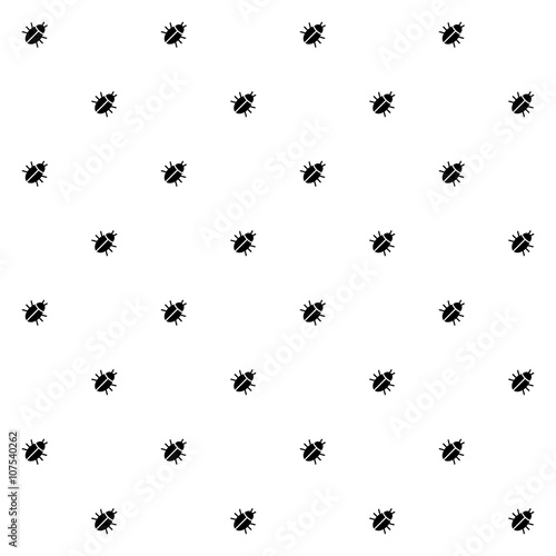 Bugs black and white seamless pattern texture.