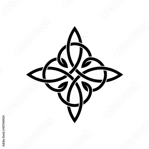 Celtic knots elegant cross weaven tattoo template