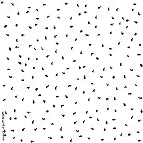 Sesame seeds black seamless background random pattern texture