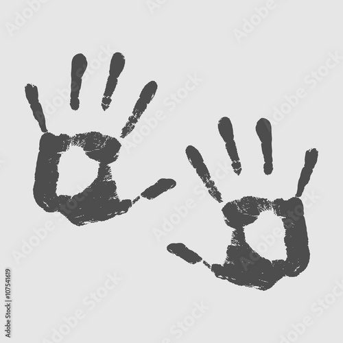Hand print. Vector illustration 