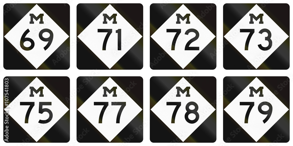 Collection of Michigan Route shields used in the United States Collection of Michigan Route shields used in the United States