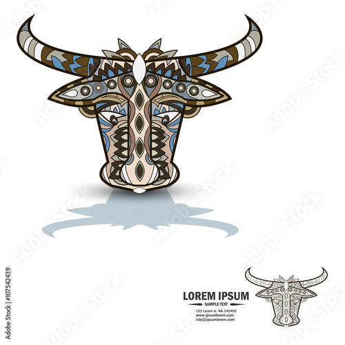 Creative multicolor and black and white logo and brandbook eleme