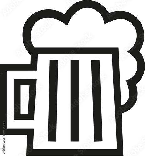 Beer mug squared contour