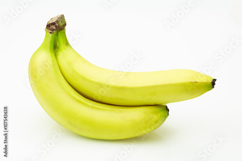 Bunch of fresh bananas, on white background.