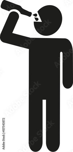 Photography Drinking man pictogram