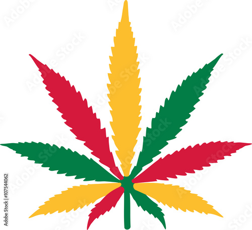 Marijuana leaf rastafari