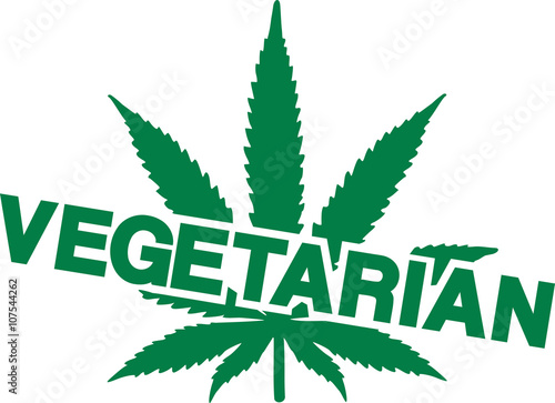 Vegetarian with Marijuana leaf