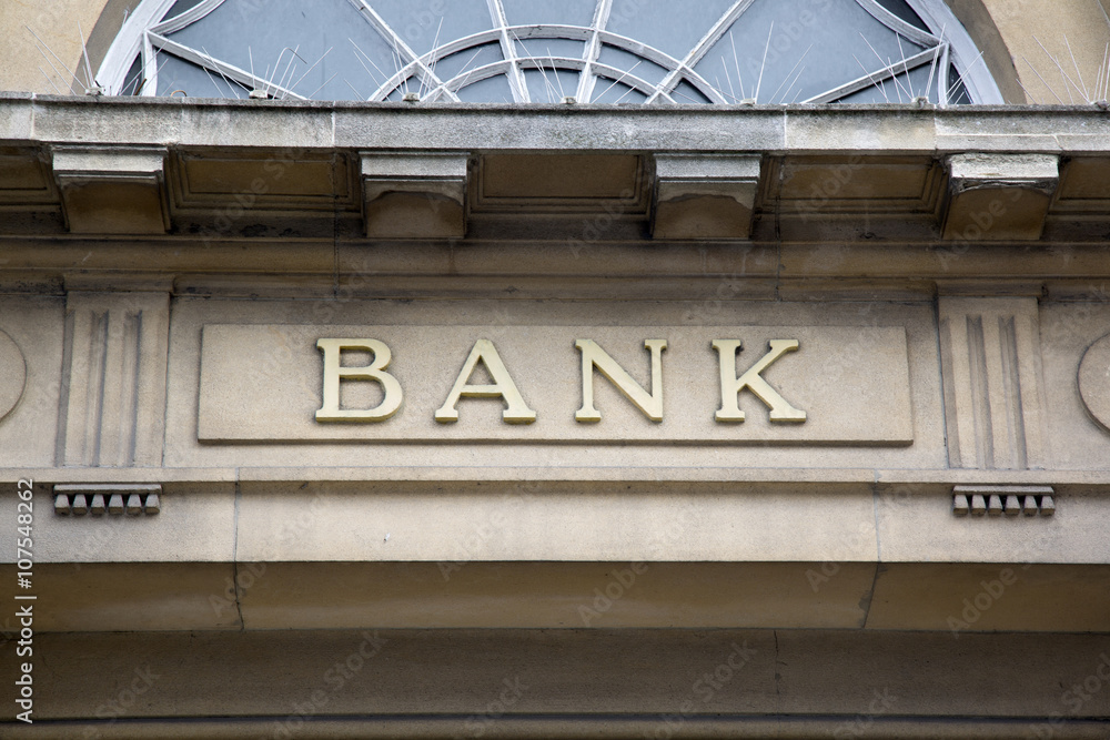 Obraz premium Bank Sign