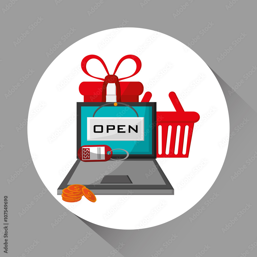 Shopping online design, vector illustration Shopping online design, vector illustration