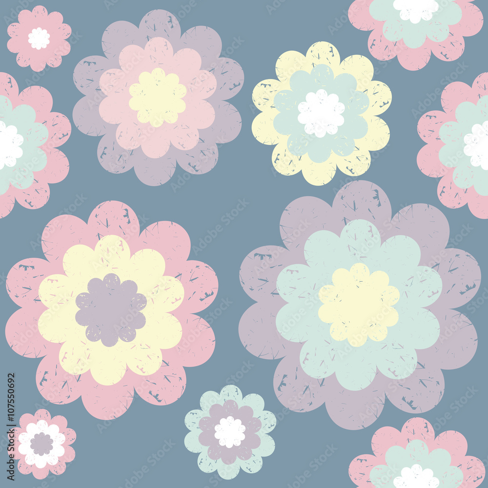 Stylish cute pattern with floral elements Stylish cute pattern with floral elements