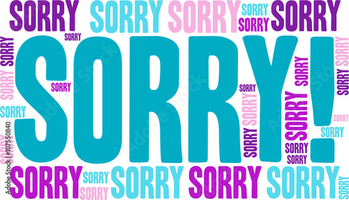 Sorry Word Cloud