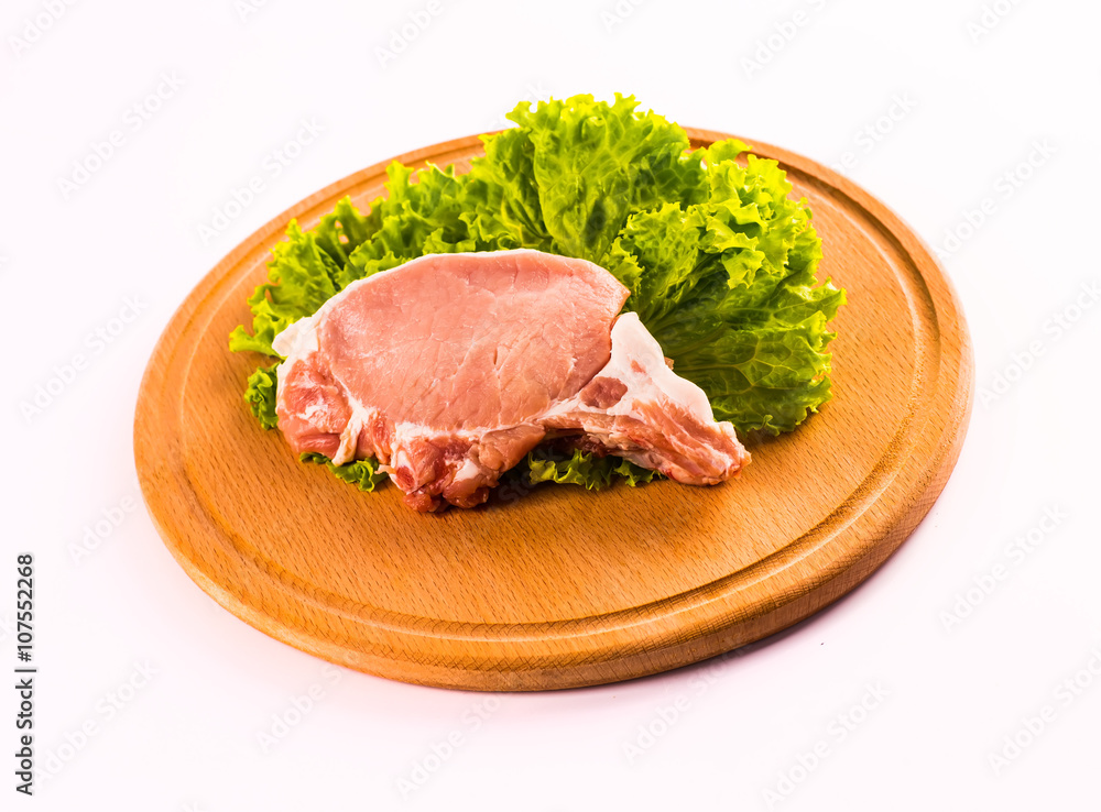 Beef steaks with grilled vegetables and seasoning