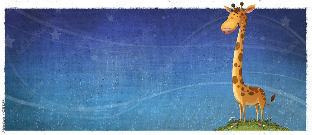 Obraz premium ilustracja żyrafa