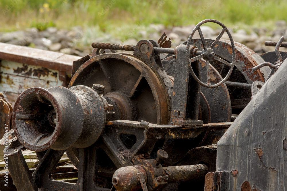 Old rusty machinery on a fishing boat Old rusty machinery on a fishing boat