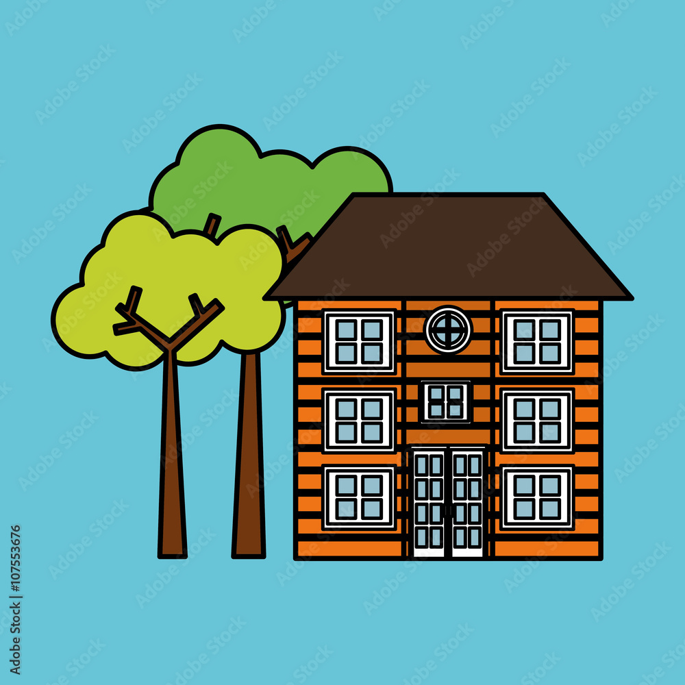 Naklejka premium House icon design, vector illustration